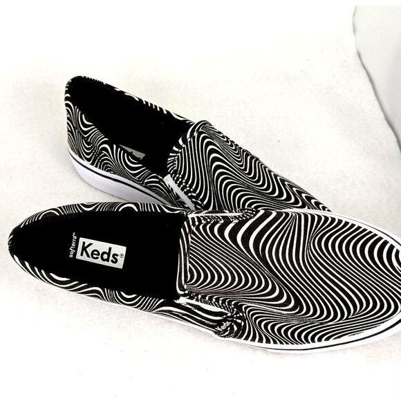 Keds shoes sz 8 NWOT Black and White swirl - Picture 3 of 7
